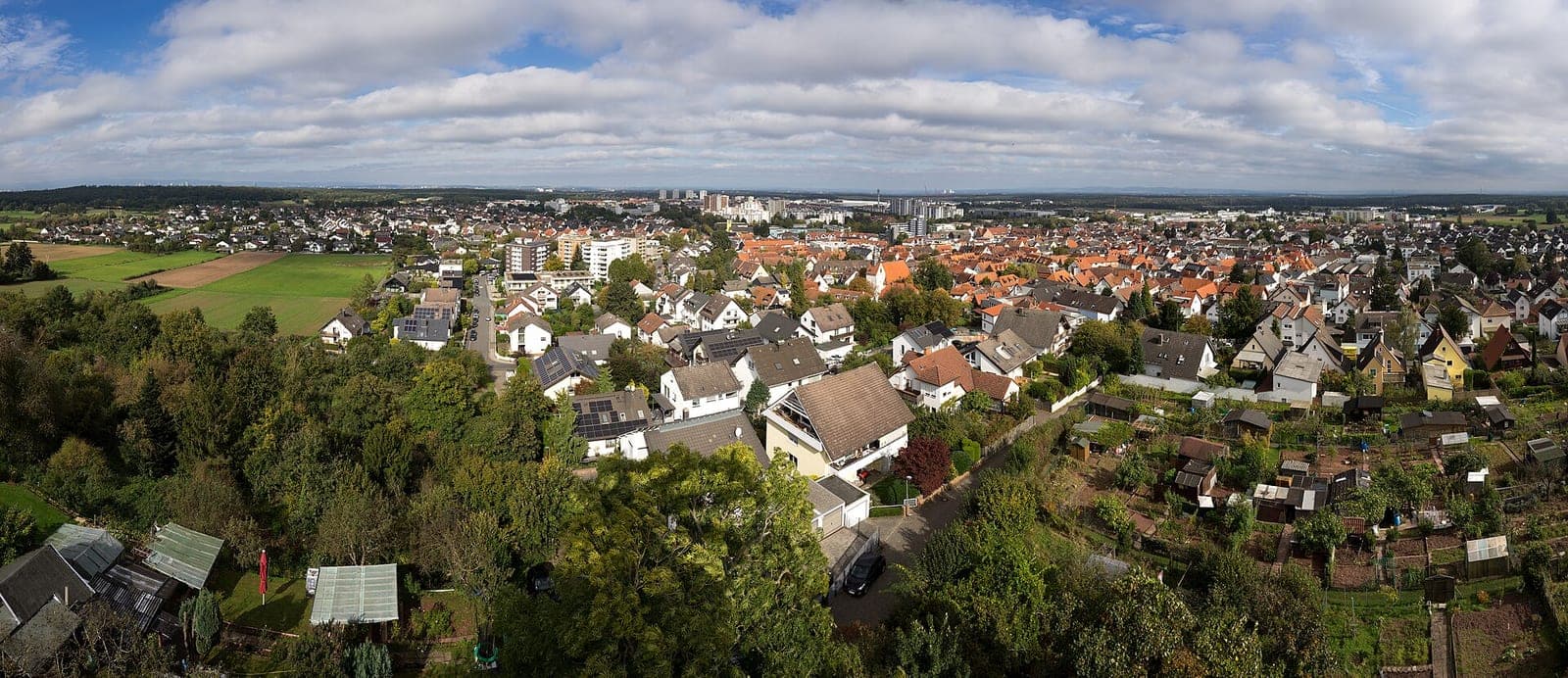 Stadtansicht von Dietzenbach, der Kreisstadt des Landkreises Offenbach